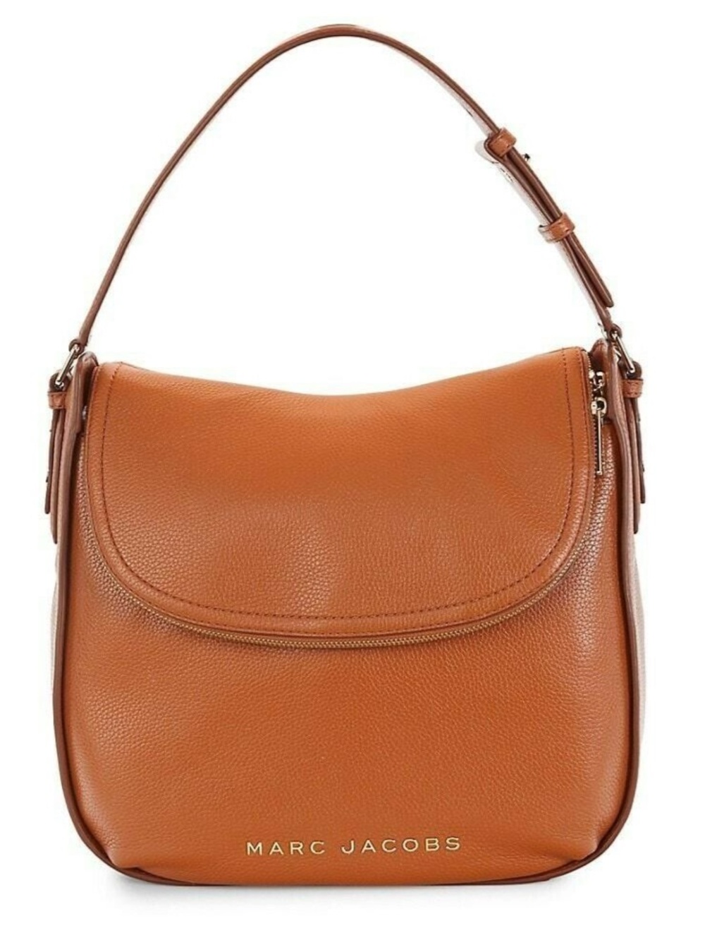 Marc Jacobs Cognac Pebbled Leather Hobo Bag